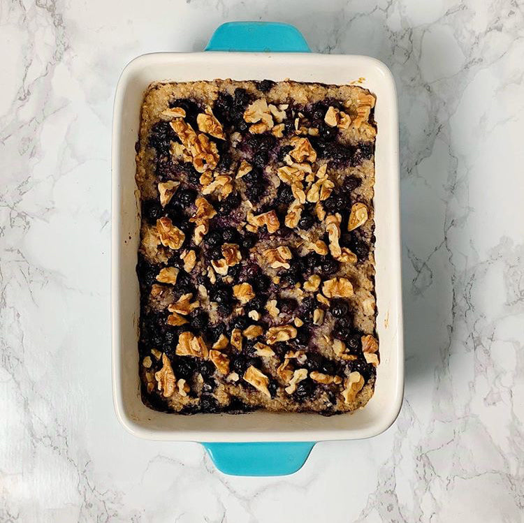 Blueberry Lemon Ricotta Oat Bake