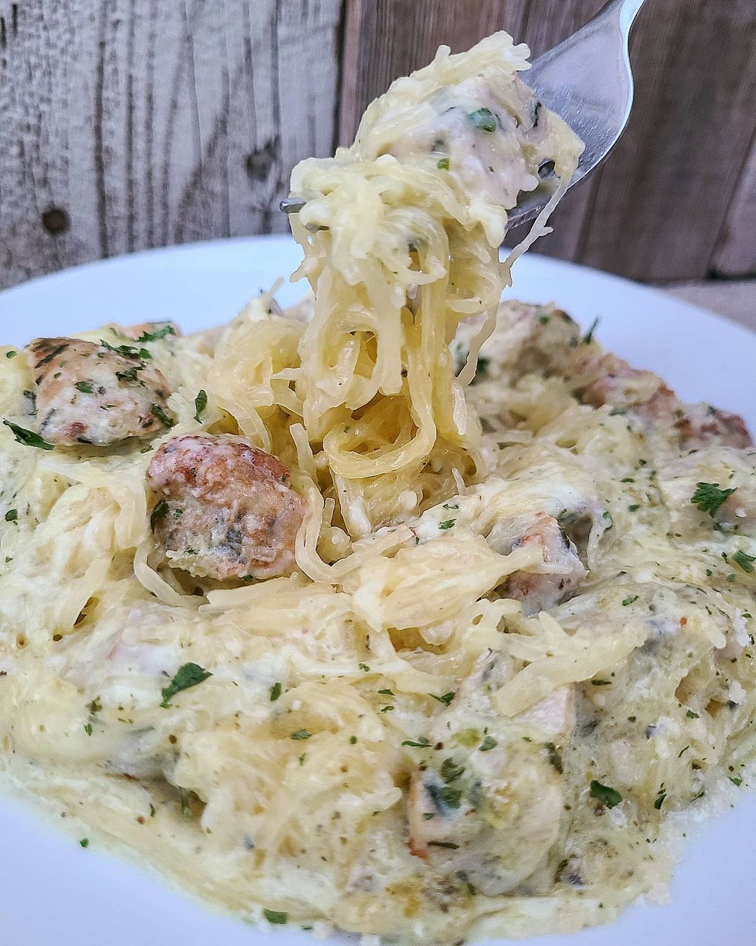 Chicken Pesto Spaghetti Squash