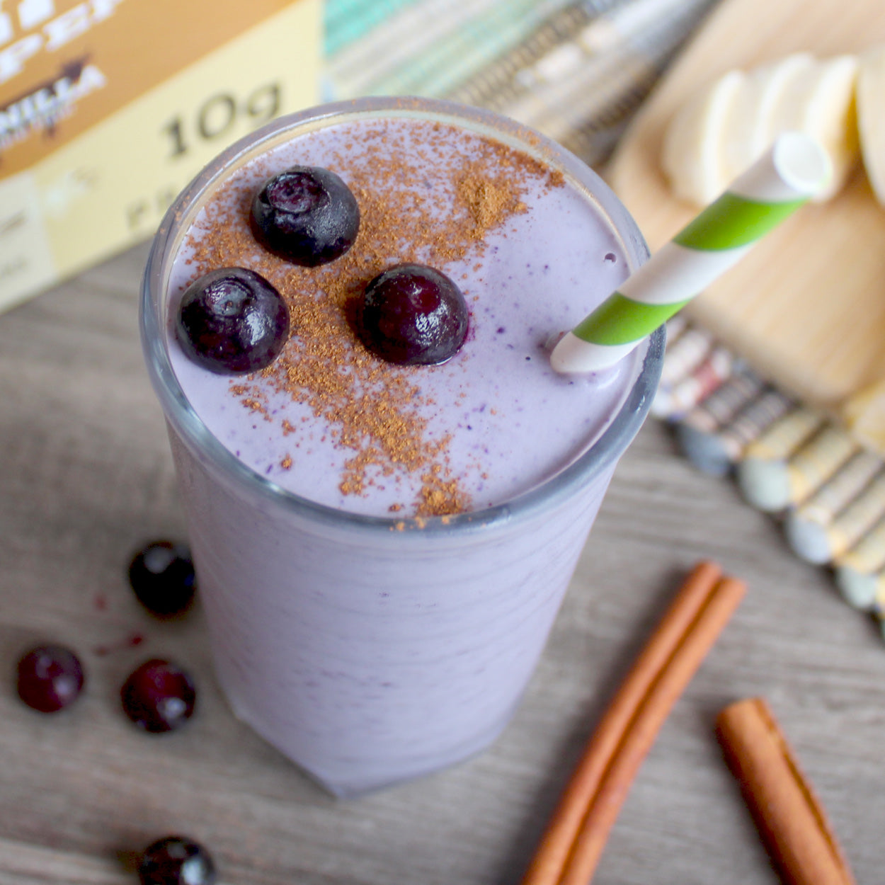 Banana Blueberry Tahini Smoothie