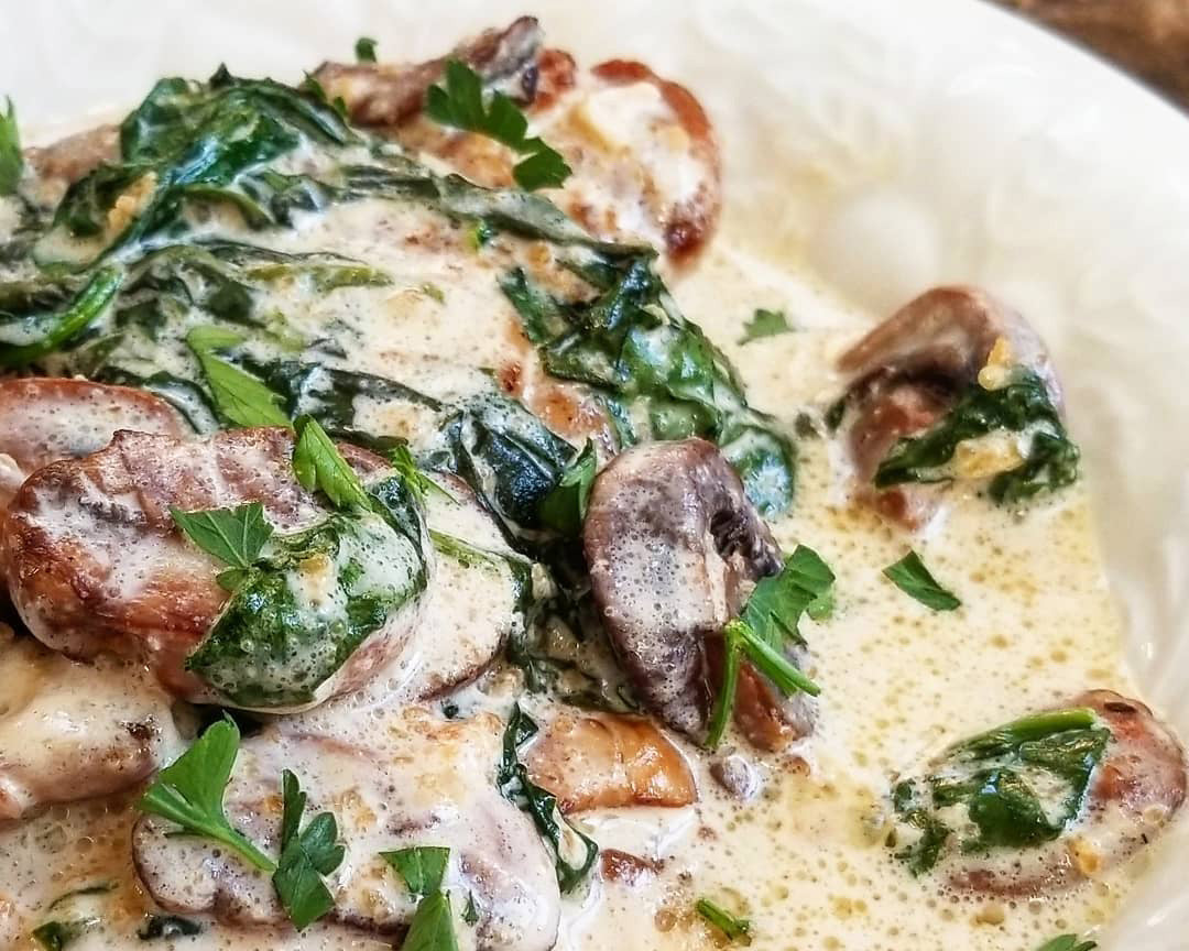 Creamy Parmesan Garlic Mushroom Chicken