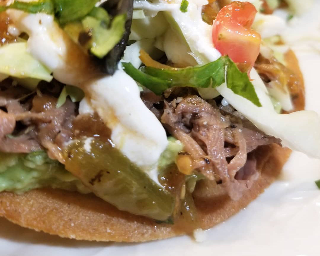 Low-Carb Shredded Beef Tostadas